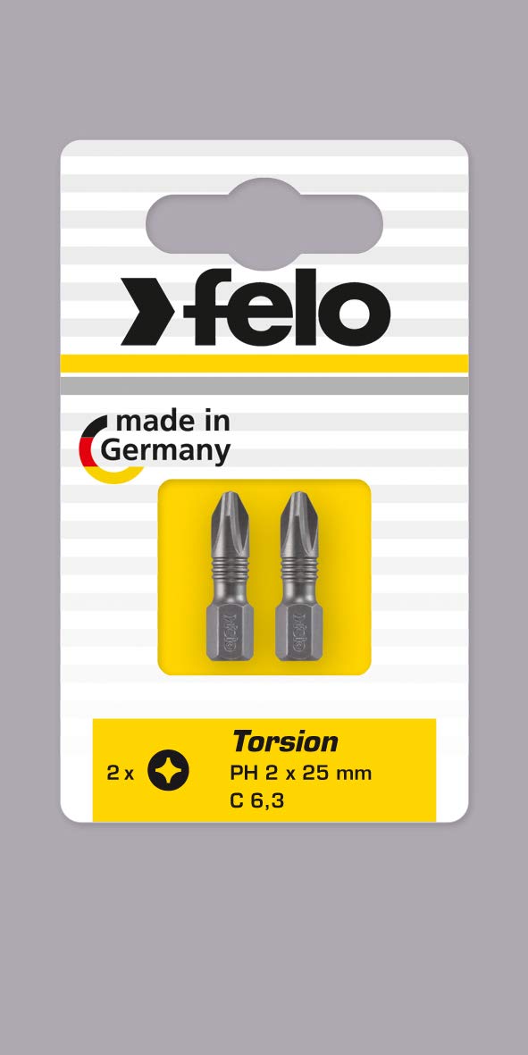 Felo 0715762925 TX20 Torx Torsion Bit on Card with Length 1" (2 Pack)