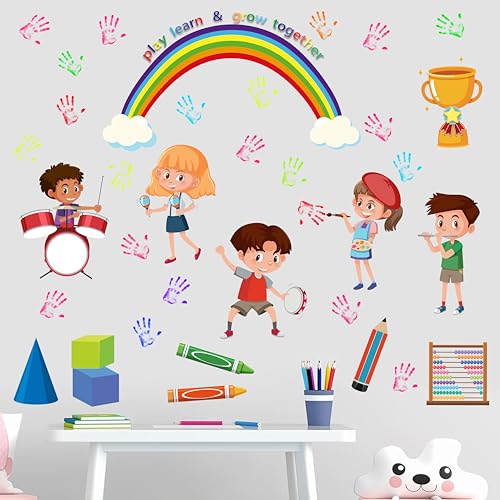 Vinilos infantiles educativos con mensaje y diseño multicolor miniatura 4