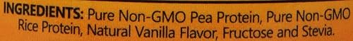 Miniatura 5 de Proteína pura de arroz de guisantes sin OMG, vainilla, 16 onzas