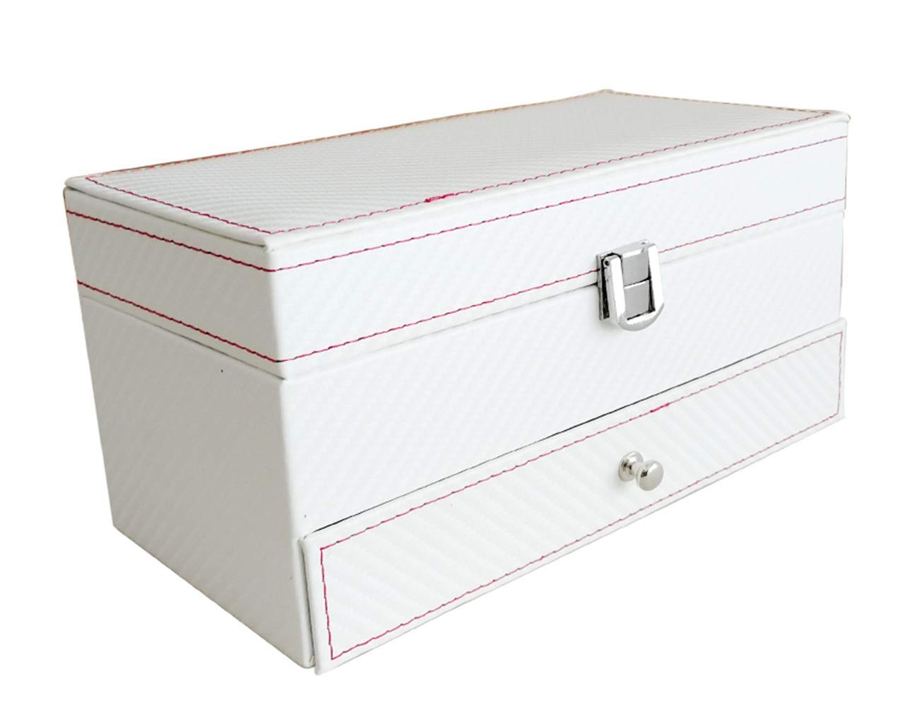Uhrenbox mit 4 Schubladen, Schmuck-Aufbewahrungstasche, Ring- und Armbandhalter, Organizer aus PU-Leder für Damen und Herren Present
