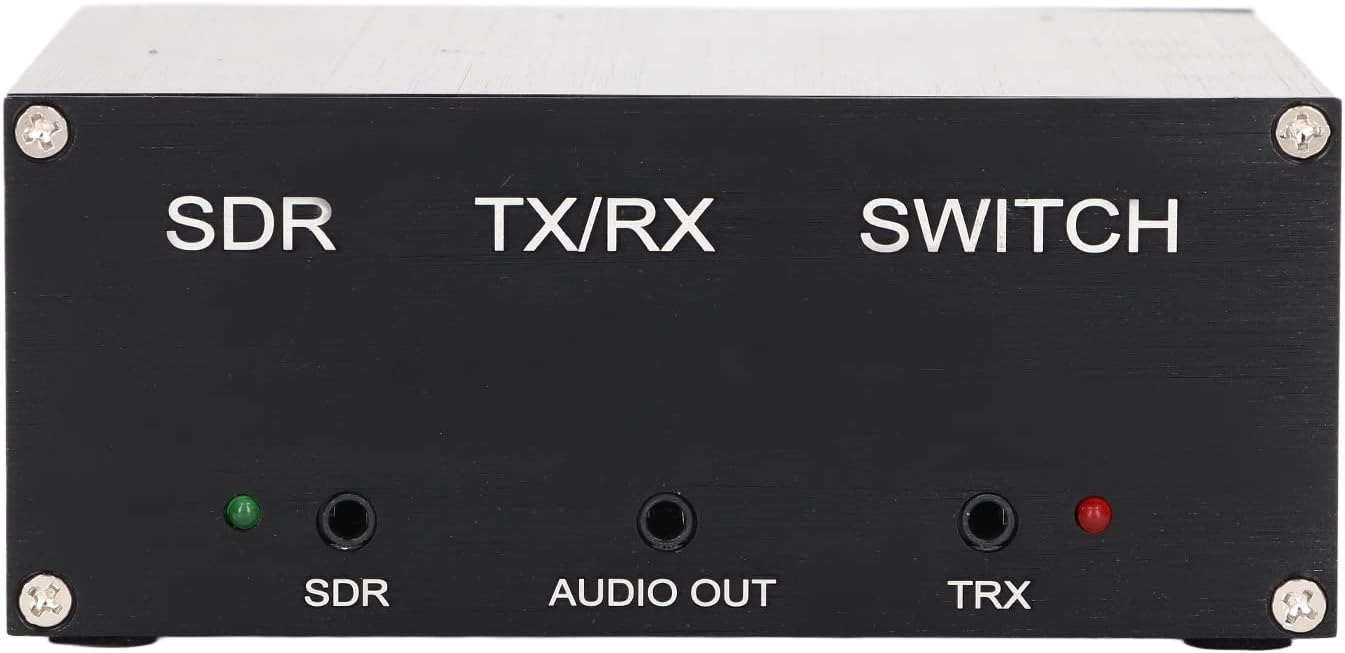 SDR Transceiver Switch 100W Antenna Sharer TR Switch Box for DC to 160MHz Frequency Range with SMA to SMA Connect Cable - Aluminum Alloy Housing - Communication Signal Hardware