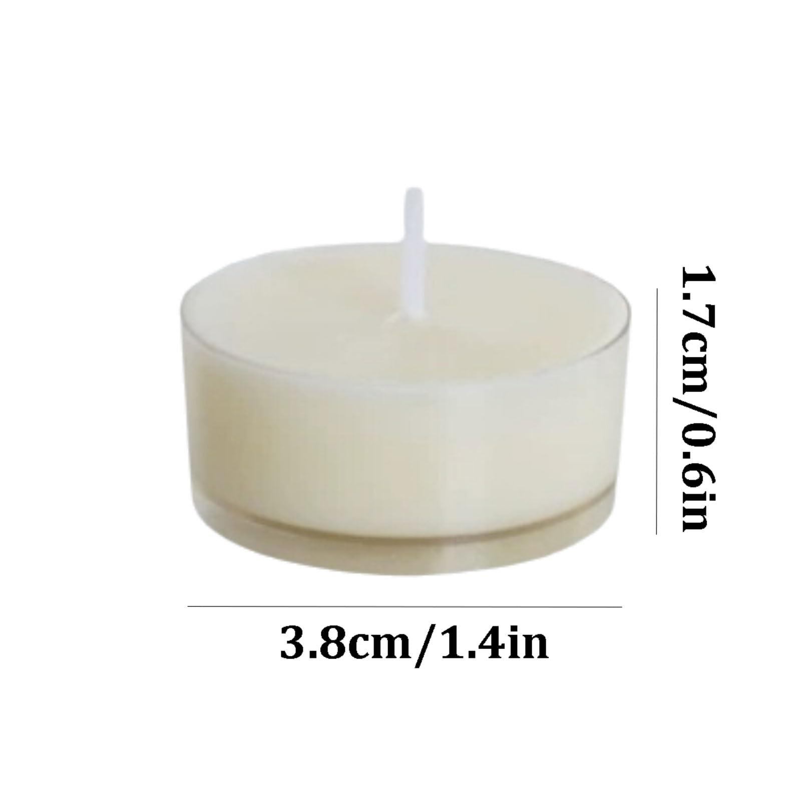 Exquisito Velas de plástico hechas con cera de coco Natural y mecha de algodón, vela reutilizable for vacaciones en casa, relajación y Spa, 50 Uds. meloso