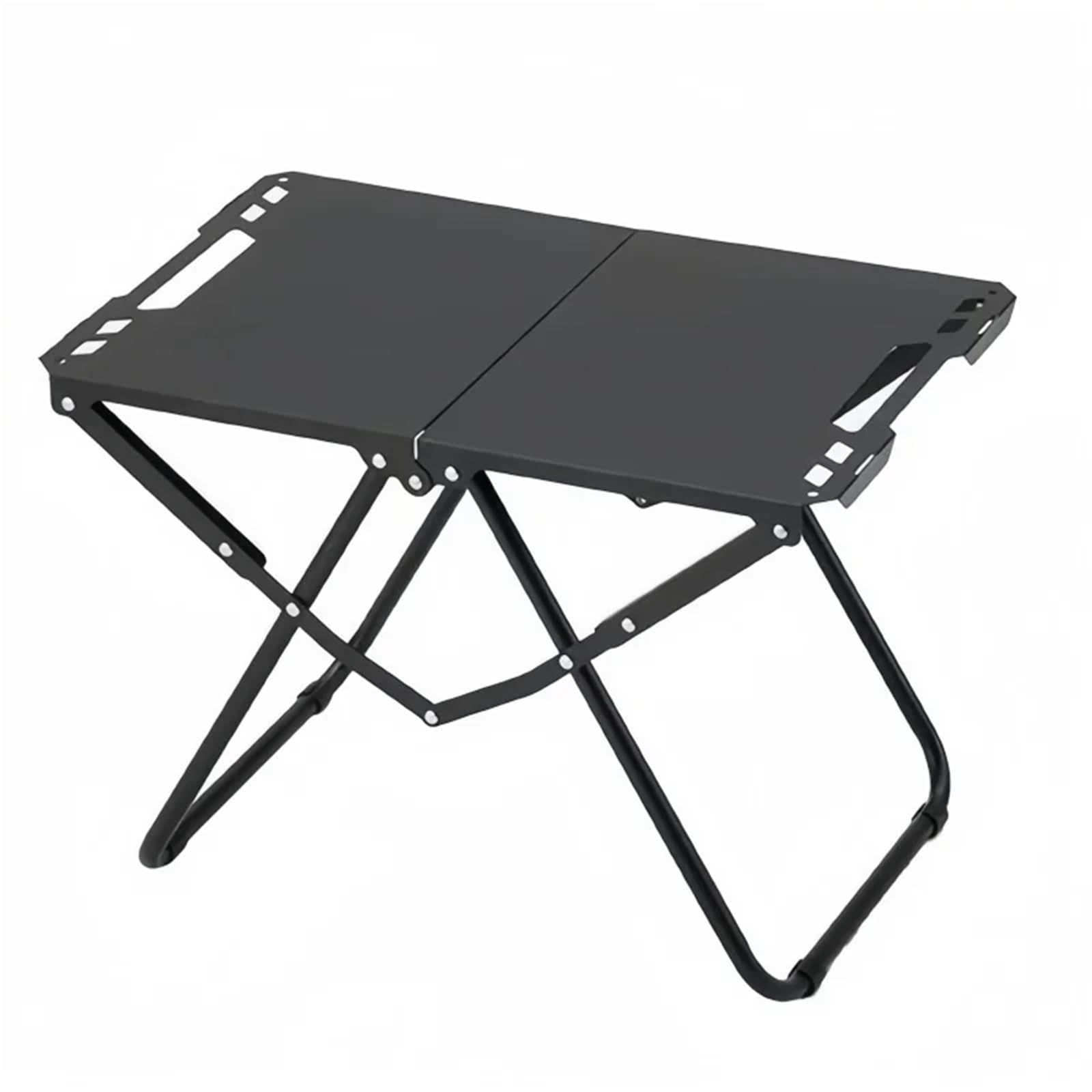 Table de voyage légère noire pliante et étanche pour le camping extérieur