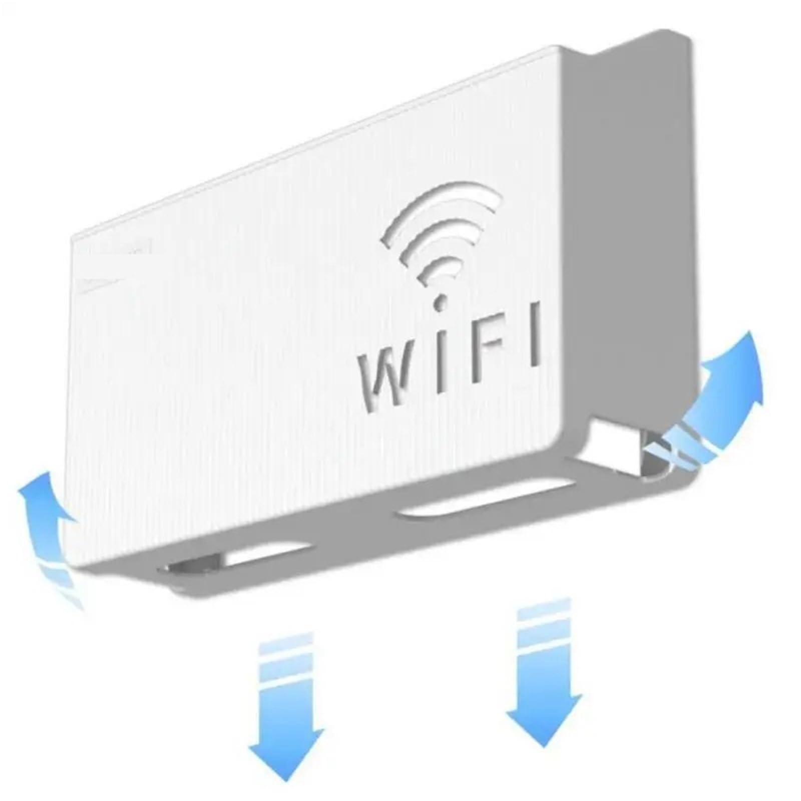 Boîte De Rangement pour Routeur 2 pièces sans Fil WiFi routeur boîte de Rangement Salon Organisateur décoration Mural TV décodeur Support câble boîtes d'alimentation(Pink)