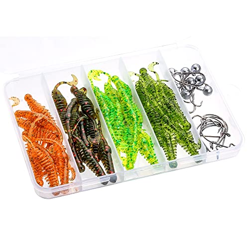 NEERIX Gummifische Angelköder 5er Set | Weiche Kunstköder 7cm | Für Forelle & Zander