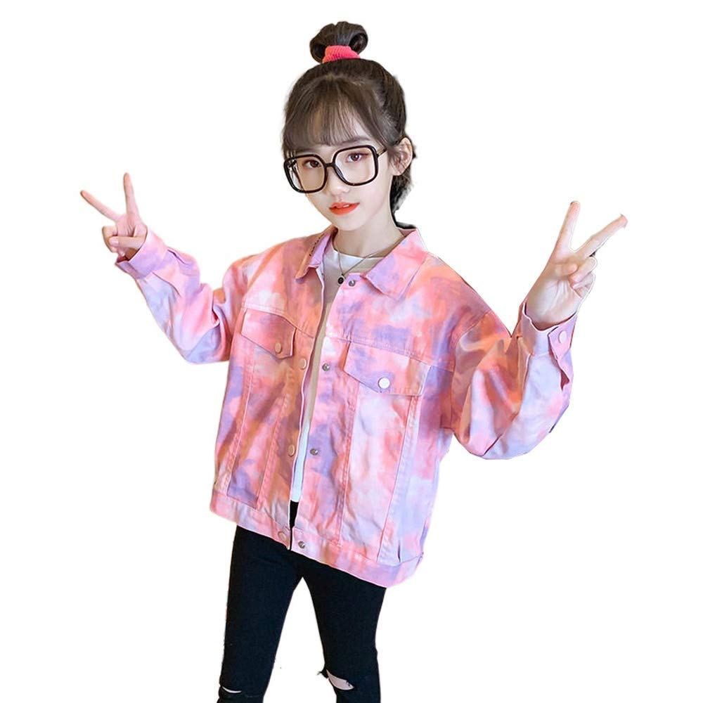 Amazon.co.jp: Godlovefull 国子供服 アウター 可愛い ピンク キッズ  