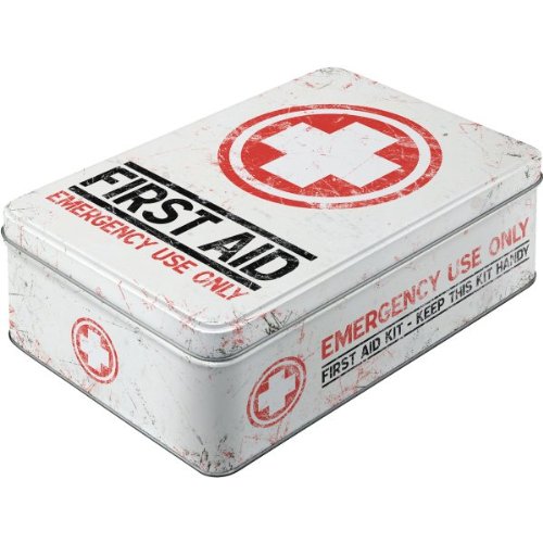 Retro First Aid Storage Tin, Flat First Aid 1