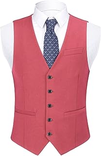 Los hombres Slim Fit Trajes Chalecos Boda Fiesta de Negocios Traje Chaleco Casual Color Sólido Formal Vestido Chaleco sin Mangas Tops