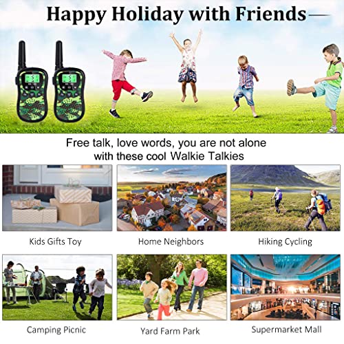 Camkiy Army Green Walkie Talkies For Kids, Toys For 3-10 Year Old Boys Girls With Flashlight, Long Range Walky Talky For Hiking Camping, Xmas Birthday Gift -Camouflage #TOP4