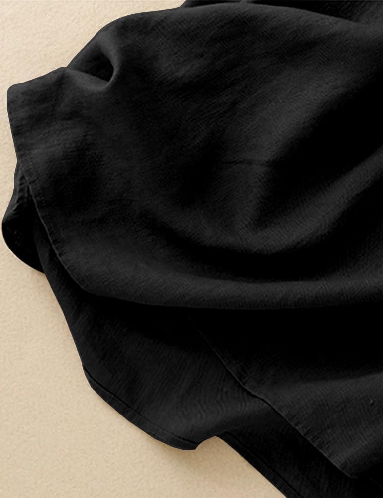 Kinghua Linen Skirts for Women Spring Summer A Line Elastic High Waisted Casual Trendy Midi Long Skirt with Pockets - Image 4