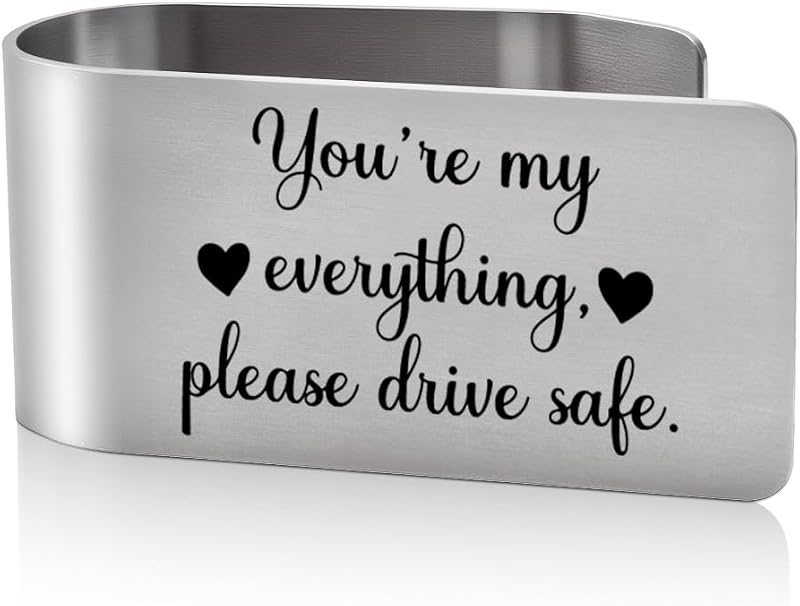 Clipe para Para-Sol Automotivo com Gravação a Laser “You're My Everything Please Drive Safe” LAGZDFC