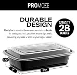50-Pack Préparation de repas en plastique Microwavable Conteneurs pour la préparation de repas avec des lids 28 oz. 1 Compartiment Noir Entreposage Réutilisable Rectangulaire Boîtes à Déjeuner - Nourriture sans BPA - Congélateur & Lave-vaisselle sans danger