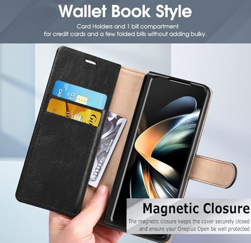 Image of WHITBULL Royal Leather Magnetic Flip case Compatible with Samsung Galaxy Z Fold6 5G / Samsung Galaxy Z Fold 6 5G (Black)