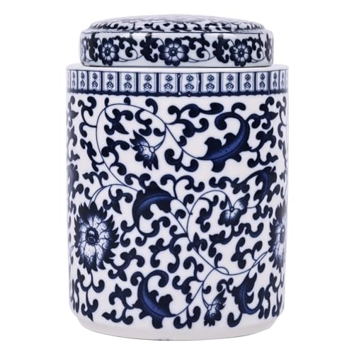 XINGYAN Jarrón de jengibre chino tradicional tradicional chino de porcelana china con tapa, diseño chino chino chino, chino-iserie (ramas)