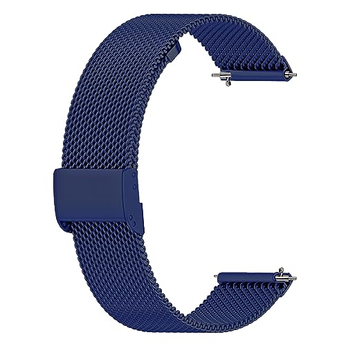 Image of ACM Watch Strap 20mm compatible with Compaq Q Watch Smartwatch | Steel Metal Adjustable Belt Chain Band