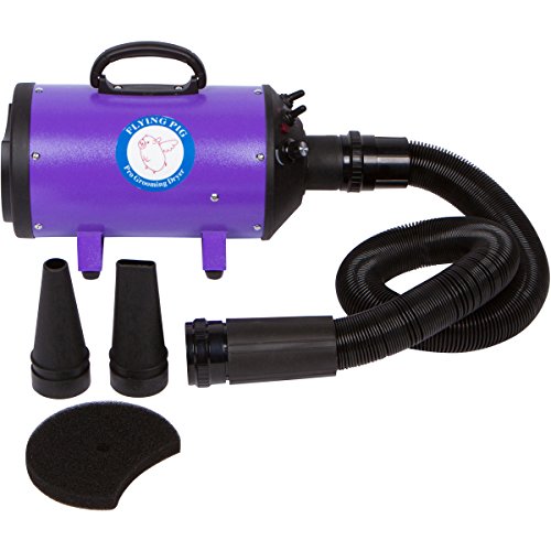 Flying Pig Grooming FLYING ONE PURPLE Pig High Velocity Dog Pet Grooming Dryer W/Heater thumb #2
