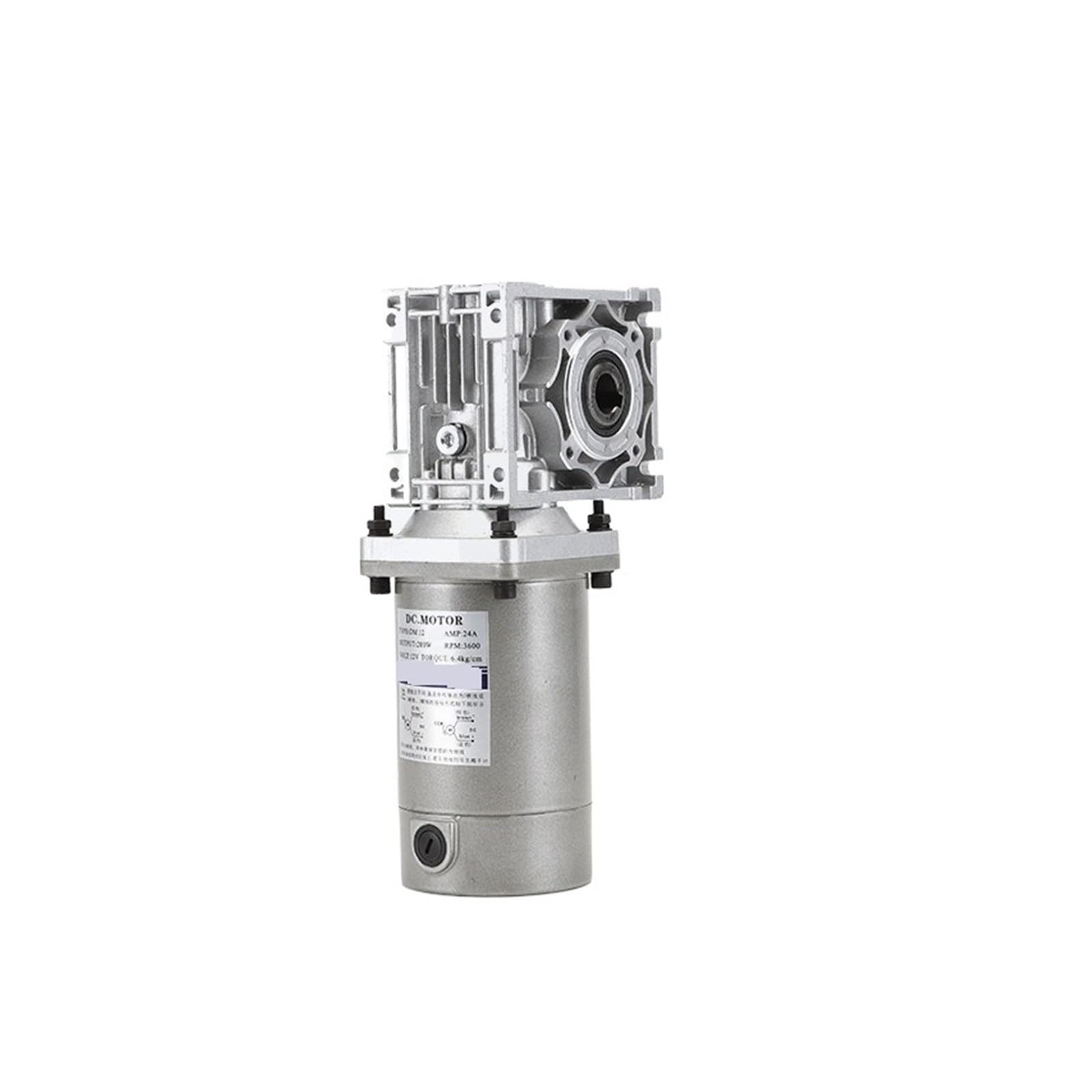 DC12V 24V 120W 200W Turbine Reducer RV040 50K Turbine Worm Reducer Speed Regulating Motor(12V 120W 50K)