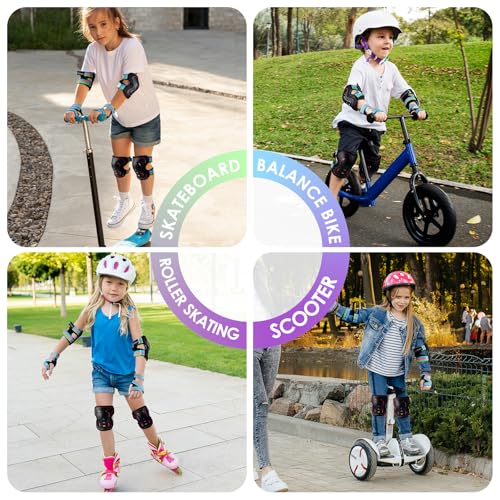 Image of BOSONER Kids /Youth Knee Pad Elbow Pads Guards Protective Gear Set for Roller Skates Cycling BMX Bike Skateboard Inline Skatings Scooter Riding Sports