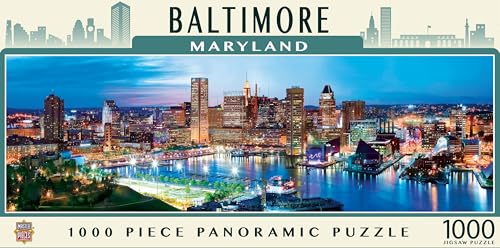 Rompecabezas MasterPieces de 1000 piezas para adultos, familia o jóvenes – Panorámico de Baltimore – 13" x 39" miniatura 4