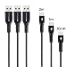 Produktbild TECHGEAR USB C Kabel [3 Stück 30cm 1m 2m] USB Typ C Nylon geflochtene Schnur Ladekabel und Synchronisation Kabel für iPad Air 4, iPad Pro 12.9" und iPad Pro 11" 2021, 2020, 2018 - Schwarz