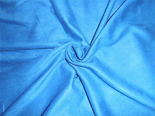 Tissu tricoté scuba néoprène daim bleu infroissable pour vêtements volumineux sans doublure