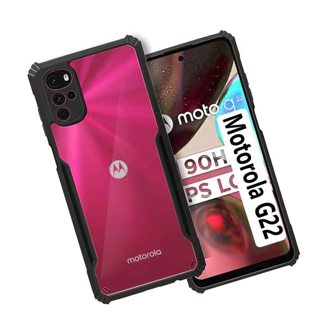 COBERTA Back Cover for Moto G22 Back Cover Case - Black Transparent (B0CTZRKH5S) Amazon Price History, Amazon Price Tracker