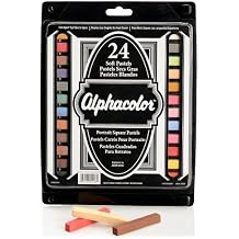 Alphacolor Soft Pastels, Multi-Cultural Portrait Pastels for Skin Tones, 24 Pastels per Set 102008