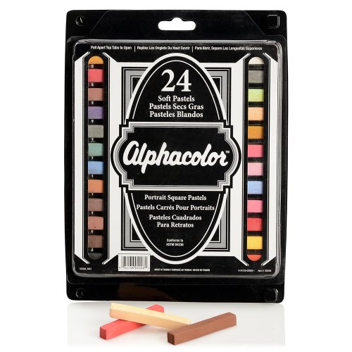 Alphacolor Soft Pastels, Multi-Cultural Portrait Pastels for Skin Tones, 24 Pastels per Set (102008)