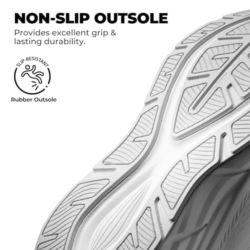 NORTIV 8 NORTIV 8 Women's Walking Shoes Cushion Comfortable ActiveBreeze Running Tennis Shoes Non-Slip Workout Gym Sports Athletic Breathable Fashion Sneakers,Size 8.5,White,SNWS248W