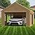GarveeLife Heavy Duty Carport, Portable Garage with 4 Doors & 4 Window?Upgraded Carport with Reinforced Steel Poles, Uv Resistant All-Season Waterproof Tarp, for Car, Truck, Boat