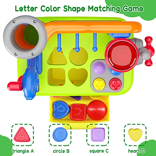 SYAOMUNLY Baby Toys for 1 Year Old Boy Girl Musical Learning Workbench for 1 2 Year Old Boy Birthday Gift Early Educational Sound Shape Toddler Toys Age 1-2 Tool Set for Kids 12-18 Months by SYAOMUNLY - Image 7