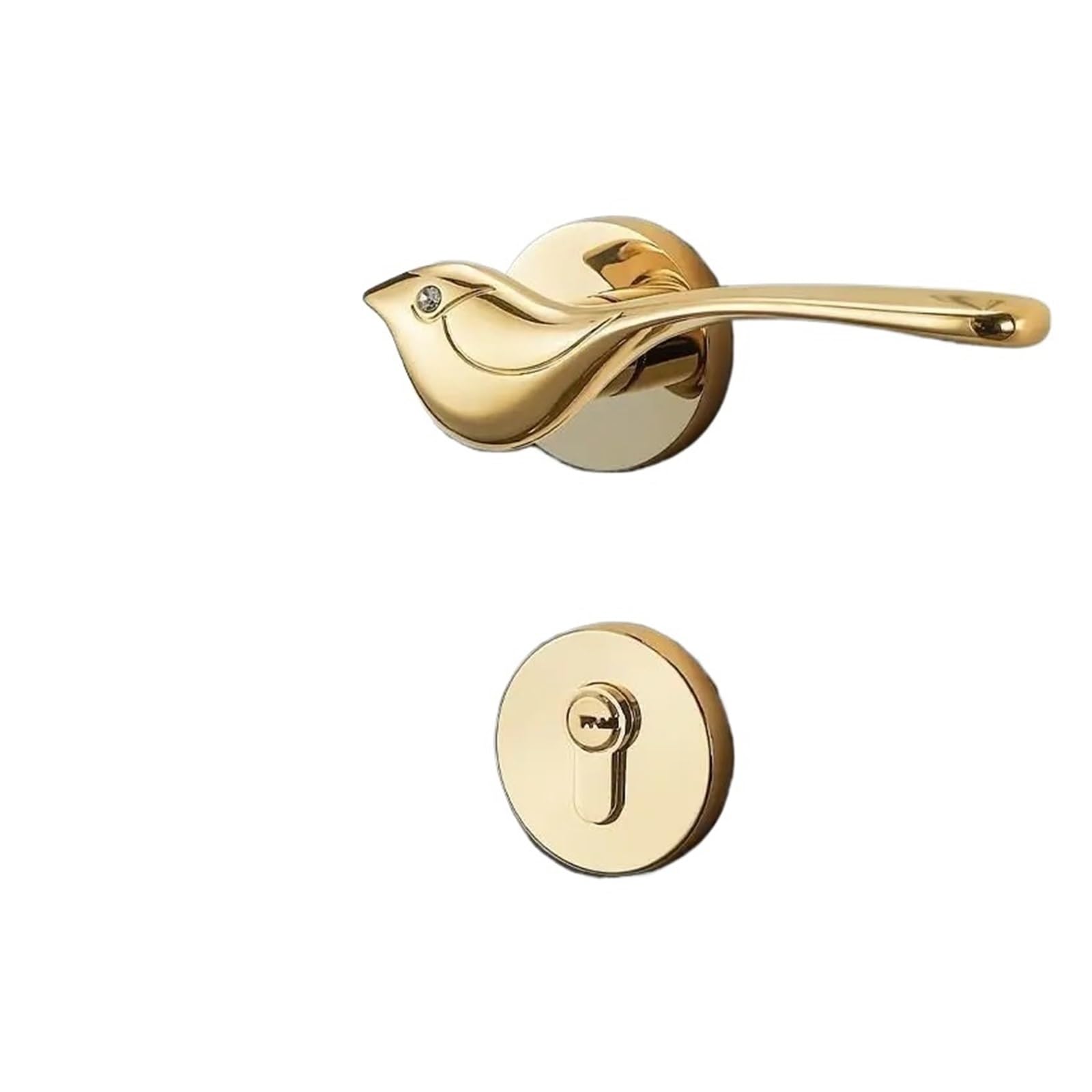 nxjaSDH Lock and Handle Sets, 1 Set Zinc Alloy Wood Creative Door Handle Split Lock with Key(A2-58mm)