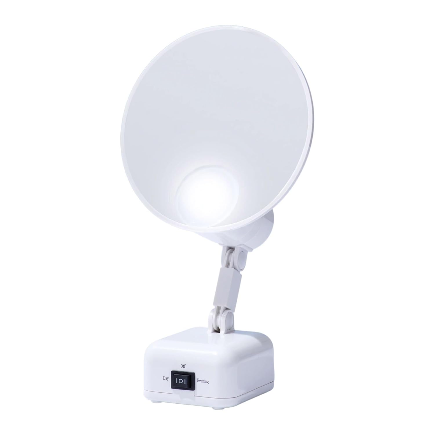 Floxite FL-615-2 15X LED Magnifying Lighted Vanity Mirror - Travel Makeup Mirror for Precise Grooming & Tweezing