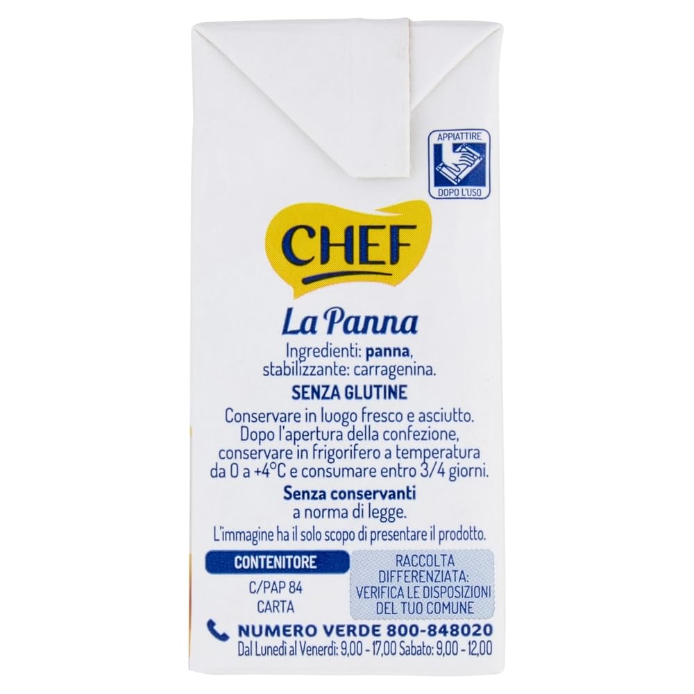 12x Parmalat Panna chef Sahne per cucinare Kochcreme creme fur Koch 200ml + Italian Gourmet 100% italienische geschälte Tomaten dosen 2x 400g