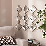 SEI Furniture Masada Mirrored Squares Wall Sculpture