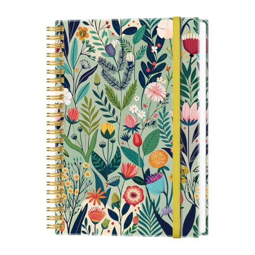 Cuaderno cuadriculado A5 Heveboik con tapa de flores E diario de 5.8x8.5 para escribir