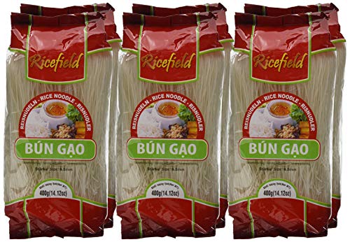 Foto von Ricefield Reisnudeln, Vermicelli, 0.8 mm, Bun Gao, 6er Pack (6 x 400 g)