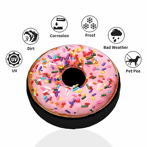 Image of Donut Spare Tire Cover Pink Doughnut Food Dessert Weatherproof Universal Wheel Protectors Camper Tire Covers for Trailer Rv Travel(17 inch)