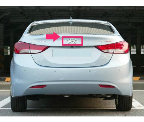 Hyundai Motors Genuine Rear Trunk H Logo Emblem 1-pc Set For 2011 2012 Hyundai Elantra : Avante MD
