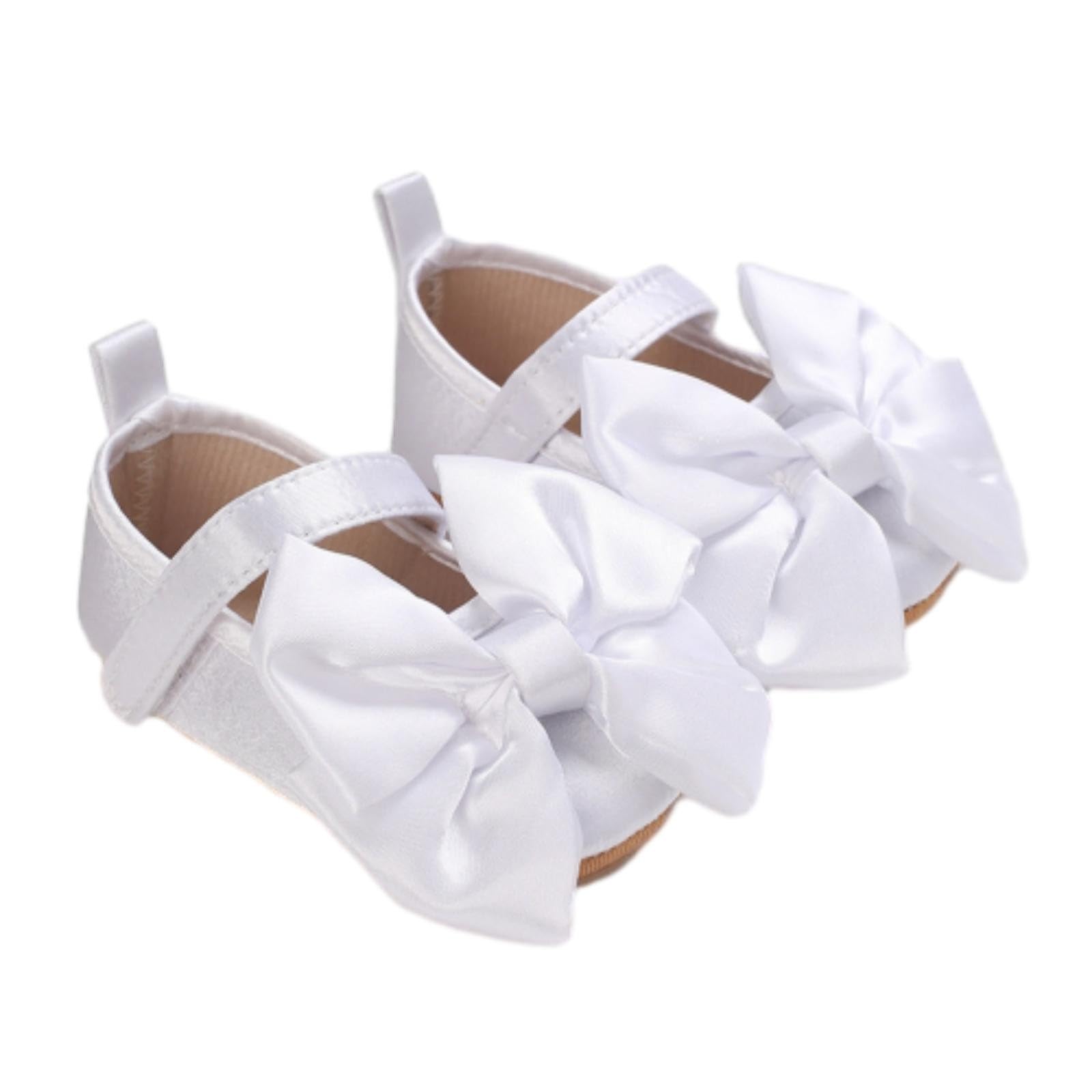 size 12 girls sandal Slippers Cozy Fleece Booties Soft Bottom Warm Cartoon Socks Newborn Crib Shoes (White, 5.5 Infant)