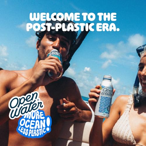 Open Water Sparkling Bottled Water with Electrolytes in 16-oz Aluminum Bottles (1 Cases, 12 bottles - Sparkling) | BPA-free and Eco friendly