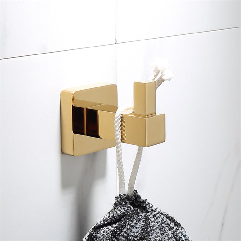Juego de herrajes de latón Dorado para baño, toallero, Soporte para Papel, Soporte para escobilla de baño, Gancho para Toalla, Gancho para Fila, Barra de Actividades, Gancho único