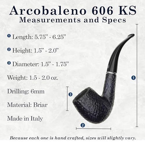 Savinelli Arcobaleno Rusticated Blue 606 KS - Colorful Hand Crafted Wood Pipes, Handmade Briar Pipe From Italy, 6mm, Bent Billiard - Image 4
