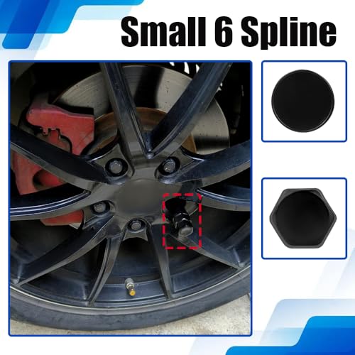 PACLVIO Small 6 Spline Lug Nut Socket, Wheel Lock Key Replacement for Six-Spline Wheel Lock Lug Nuts, Wheel Lock Removal Tool for 19 mm(3/4 Inch)&21 mm(13/16 Inch) Hex Socket Wrench (Small 6 Spline)