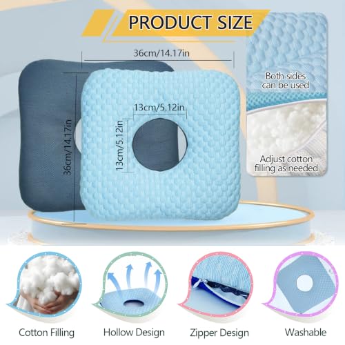 Image of Anti-Bedsore Cushion, Donut Pillows, Pressure Ulcer Cushions, Pillow Tailbone Pain Relief Mat, Soft Pad of Bed Sores for Seniors,Post-Surgery,Pregnant,Hemorrhoids(Grey Pack of 1)