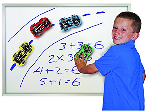 The Classics Magnetic Race Car Erasers for Whiteboard Games, 4 Pack (TPG-358)