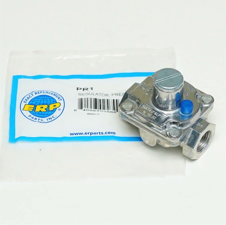 Regulador de presión de gas de repuesto 1.3 cm x 1.3 cm natural 10.2 cm LP 25.4 cm ERPR1 (4600S0001)