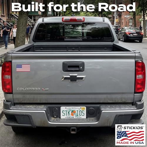 Image of Stickios American Flag Decal Classic Flag - Made in USA | Patriotic Vinyl Bumper Sticker for Cars, Trucks & Windows (5.8 x 3.1 inches)