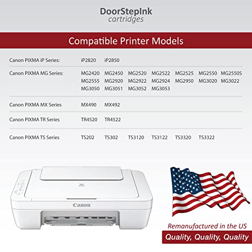 Doorstepink Remanufactured In The Usa Ink Cartridge Replacements For Canon Printer Pg-245Xl 243Xl Cl-246Xl 246 Xl 244Xl 244 Xl Black Color Combo Pack For Pixma Ip2820 Mg2924 Mx492 Ts302 Mg2920 Mg3020 #TOP1