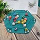 SIQUK 6 Stück Würfelbrett Doppelseitig Würfelbretter Samt Faltbar Würfeltablett Hexagon Würfelteller Leder Würfelbretter für DND Dragons Würfel Gaming(Cyan, Schwarz, Violett, Rosa, Camel, Himmelblau)